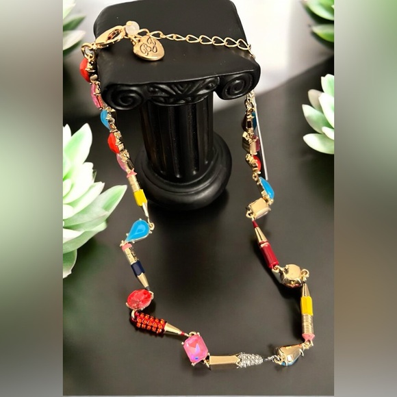 New BETSEY Johnson Back To School Collar Necklace Pencil & Mixed Stone - Picture 5 of 16